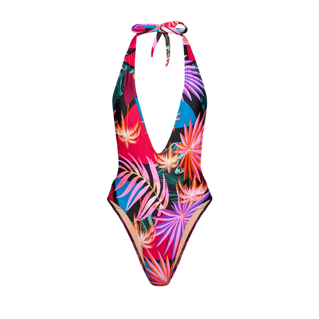 Mint and Periwinkle AOP Bathing Suit